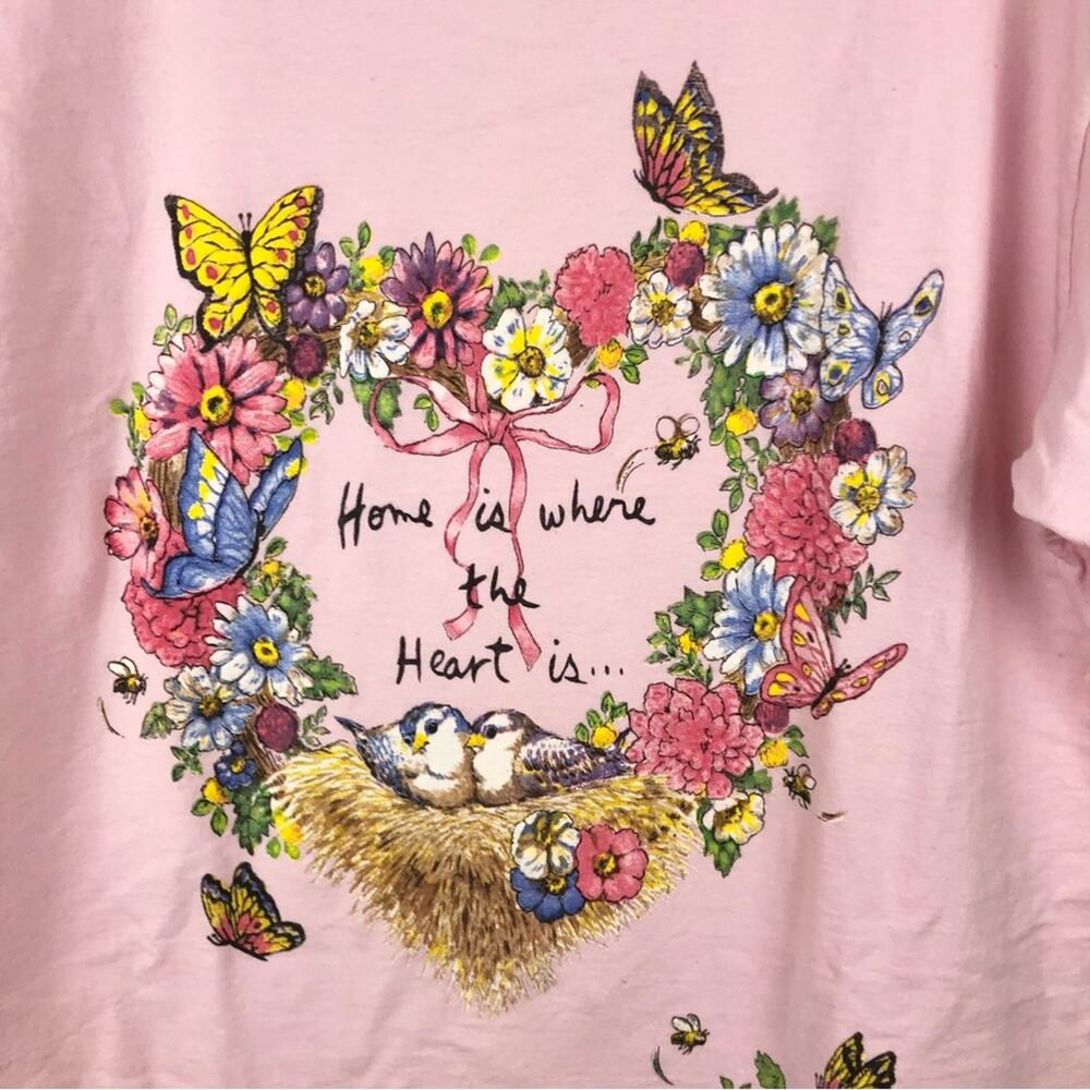 Vintage Bobbie Brooks Home Is Where The Heart Is Sleep Tee